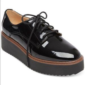 Madden Girl black patent platform shoe